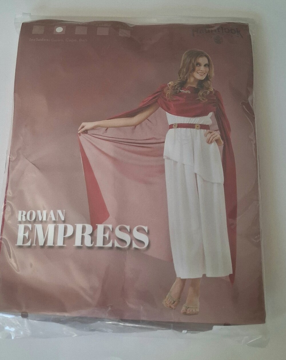New Roman Empress Greek Goddess Costume Halloween Toga Party Dress UP Size M
